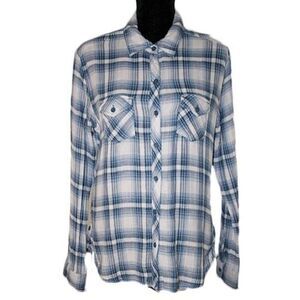 BLL New York Long Sleeve Button Down Plaid shirt